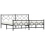 Black metal headboard and footboard bed frame 193x203 cm by , Beds and slatted bases - Ref: Foro24-376250, Price: 135,99 €, D...