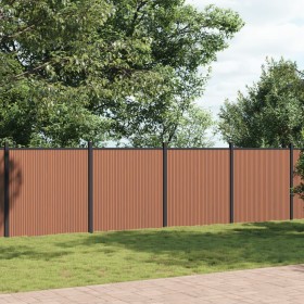 Brown WPC fence panel 699x186 cm by , fence panels - Ref: Foro24-3282801, Price: 1,00 €, Discount: %