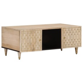 Mesa de centro de madera maciza mango 100x54x40 cm de , Mesas de centro - Ref: Foro24-358260, Precio: 143,99 €, Descuento: %