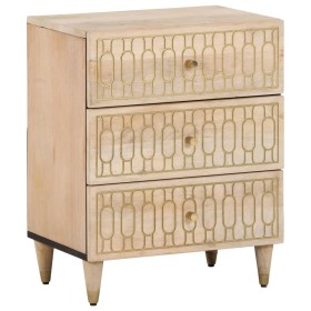 Mesita de noche madera maciza de mango 50x33x60 cm de , Mesitas de noche - Ref: Foro24-358257, Precio: 104,99 €, Descuento: %