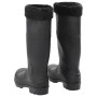 Botas de agua con calcetines extraíbles negro número 39 PVC de , Vadeadores para caza y para pesca - Ref: Foro24-137597, Prec...