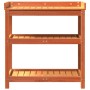 Plantation table with brown pine wood shelves 82.5x45x86.5 cm by , Pot stands - Ref: Foro24-844638, Price: 79,64 €, Discount: %