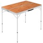 Mesa de camping plegable con 2 bancos aluminio marrón de vidaXL, Mobiliario de camping - Ref: Foro24-48182, Precio: 86,99 €, ...