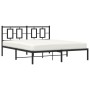 Estructura de cama con cabecero metal negro 150x200 cm de , Camas y somieres - Ref: Foro24-374243, Precio: 106,83 €, Descuent...