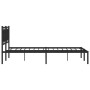 Estructura de cama con cabecero metal negro 150x200 cm de , Camas y somieres - Ref: Foro24-374243, Precio: 106,83 €, Descuent...