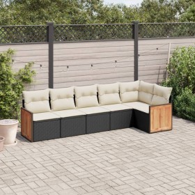 6-piece garden sofa set and black synthetic rattan cushions by , Garden sets - Ref: Foro24-3260068, Price: 403,99 €, Discount: %