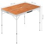 Mesa de camping plegable con 2 bancos aluminio marrón de vidaXL, Mobiliario de camping - Ref: Foro24-48182, Precio: 86,99 €, ...