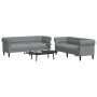 2-teilige Sofagarnitur aus hellgrauem Stoff von , Sofas - Ref: Foro24-3209200, Preis: 577,17 €, Rabatt: %