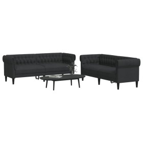 2-teilige Sofagarnitur aus schwarzem Stoff von , Sofas - Ref: Foro24-3209202, Preis: 658,99 €, Rabatt: %