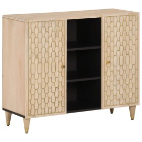 Solid mango wood auxiliary cabinet 90x33x75 cm by , Sideboards - Ref: Foro24-358276, Price: 161,38 €, Discount: %