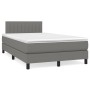 Cama box spring con colchón y LED tela marrón oscuro 120x190 cm de , Camas y somieres - Ref: Foro24-3270054, Precio: 383,19 €...