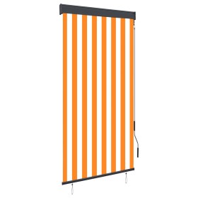 Weißes und orangefarbenes Außenrollo 80x250 cm von vidaXL, Jalousien und Jalousien - Ref: Foro24-145951, Preis: 41,99 €, Raba...