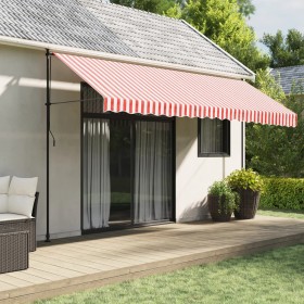 Red and white striped awning replacement fabric 4.5x3 m by , Awnings - Ref: Foro24-367718, Price: 61,72 €, Discount: %