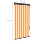 Estor enrollable de exterior blanco y naranja 80x250 cm de vidaXL, Persianas y estores - Ref: Foro24-145951, Precio: 41,44 €,...