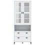 VIKEN tall sideboard solid white pine wood 80x40x200 cm by , Sideboards - Ref: Foro24-3207141, Price: 314,35 €, Discount: %