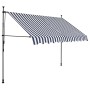 Manual retractable awning with blue and white LED 300 cm by vidaXL, Awnings - Ref: Foro24-145845, Price: 90,74 €, Discount: %