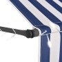 Manual retractable awning with blue and white LED 300 cm by vidaXL, Awnings - Ref: Foro24-145845, Price: 90,74 €, Discount: %