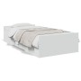 Cama con cajones madera de ingeniería blanca 75x190 cm de , Camas y somieres - Ref: Foro24-3280349, Precio: 110,74 €, Descuen...