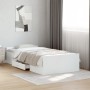 Cama con cajones madera de ingeniería blanca 75x190 cm de , Camas y somieres - Ref: Foro24-3280349, Precio: 110,74 €, Descuen...