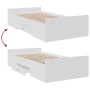 Cama con cajones madera de ingeniería blanca 75x190 cm de , Camas y somieres - Ref: Foro24-3280349, Precio: 110,74 €, Descuen...