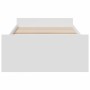 White engineered wood bed with drawers 90x200 cm by , Beds and slatted bases - Ref: Foro24-3280335, Price: 153,95 €, Discount: %