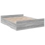 Sonoma-graues Holzwerkstoffbett mit Schubladen 150 x 200 cm von , Betten und Lattenroste - Ref: Foro24-3280291, Preis: 157,99...