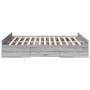 Sonoma gray engineered wood bed with drawers 150x200 cm by , Beds and slatted bases - Ref: Foro24-3280291, Price: 157,98 €, D...