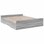 Sonoma-graues Holzwerkstoffbett mit Schubladen 150 x 200 cm von , Betten und Lattenroste - Ref: Foro24-3280291, Preis: 157,99...