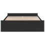 Black engineered wood bed frame with drawers 150x200 cm by , Beds and slatted bases - Ref: Foro24-3280287, Price: 157,98 €, D...