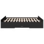 Black engineered wood bed frame with drawers 150x200 cm by , Beds and slatted bases - Ref: Foro24-3280287, Price: 157,99 €, D...