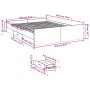 Estructura cama con cajones madera ingeniería negra 150x200 cm de , Camas y somieres - Ref: Foro24-3280287, Precio: 157,98 €,...