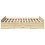 Sonoma oak engineered wood bed with drawers 140x190 cm by , Beds and slatted bases - Ref: Foro24-3280309, Price: 152,41 €, Di...