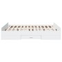 White engineered wood bed with drawers 140x200 cm by , Beds and slatted bases - Ref: Foro24-3280293, Price: 163,23 €, Discoun...