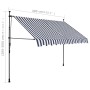 Manual retractable awning with blue and white LED 300 cm by vidaXL, Awnings - Ref: Foro24-145845, Price: 90,74 €, Discount: %