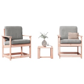 Garden furniture set 3 pieces solid wood Douglas fir by , Garden chairs - Ref: Foro24-832633, Price: 99,39 €, Discount: %