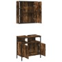 Set de muebles baño 2 pzas madera contrachapada roble ahumado de , Muebles de baño - Ref: Foro24-3214717, Precio: 118,99 €, D...