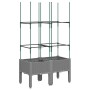 Planter with trellis PP light gray 80x40x142.5 cm by , Pots and planters - Ref: Foro24-367952, Price: 50,99 €, Discount: %