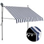 Toldo manual retráctil con LED azul y blanco 150 cm de vidaXL, Toldos - Ref: Foro24-145842, Precio: 69,19 €, Descuento: %