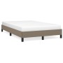 Taupe gray fabric bed frame 120x190 cm by , Beds and slatted bases - Ref: Foro24-379486, Price: 108,99 €, Discount: %