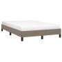 Taupe gray fabric bed frame 120x190 cm by , Beds and slatted bases - Ref: Foro24-379486, Price: 108,99 €, Discount: %