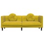 Yellow velvet 3-seater sofa with cushions by , Sofas - Ref: Foro24-372648, Price: 286,37 €, Discount: %