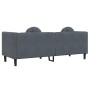 Dark gray velvet 3-seater sofa with cushions by , Sofas - Ref: Foro24-372643, Price: 247,05 €, Discount: %