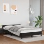 Bed frame with headboard black synthetic leather 120x190 cm by , Beds and slatted bases - Ref: Foro24-379541, Price: 127,56 €...