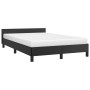 Bed frame with headboard black synthetic leather 120x190 cm by , Beds and slatted bases - Ref: Foro24-379541, Price: 127,56 €...