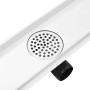 Shower drain with cover 2 in 1 stainless steel 103x14 cm