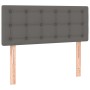 Cama box spring con colchón LED cuero sintético gris 120x190 cm de , Camas y somieres - Ref: Foro24-3270139, Precio: 381,44 €...