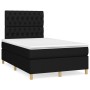 Boxspringbett mit Matratze und LED-Leuchten aus schwarzem Stoff 120x190 cm von , Betten und Lattenroste - Ref: Foro24-3270269...