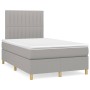 Boxspringbett mit Matratze und LED-hellgrauem Stoff 120x190 cm von , Betten und Lattenroste - Ref: Foro24-3270260, Preis: 420...