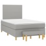 Box spring bed with light gray fabric mattress 120x190 cm by , Beds and slatted bases - Ref: Foro24-3270390, Price: 445,32 €,...