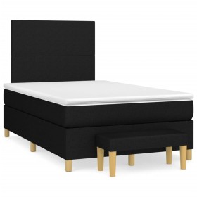 Box spring bed with black fabric mattress 120x190 cm by , Beds and slatted bases - Ref: Foro24-3270392, Price: 414,09 €, Disc...